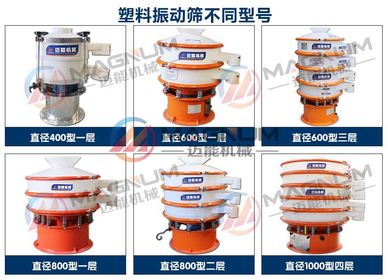對氨基苯酚塑料振動(dòng)篩不同型號展示