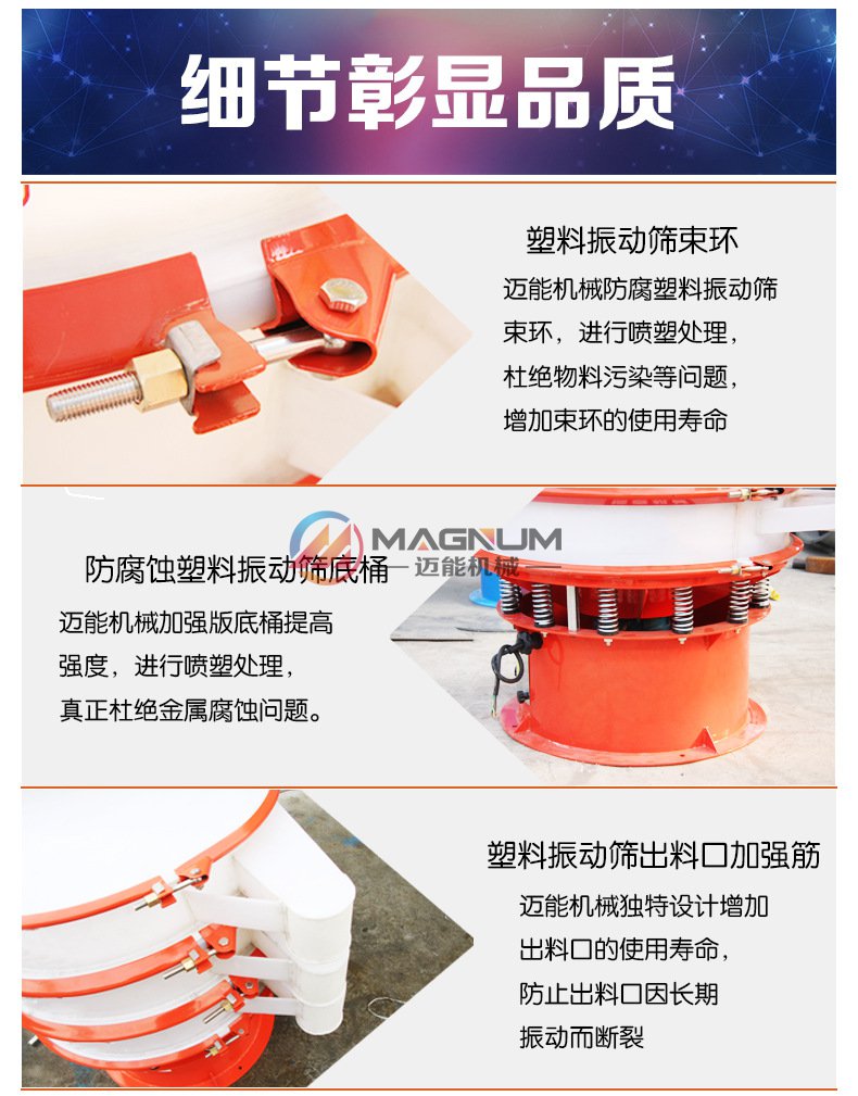 醋酸鈉塑料振動篩細節(jié)圖